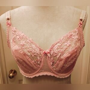 NWOT Fantasie Cally Full Cup Pink Mesh & Lace Detail Bra.